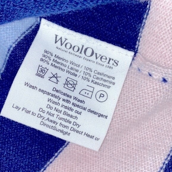 Woolovers merino wool striped sweater size xsmall - Picture 5 of 6